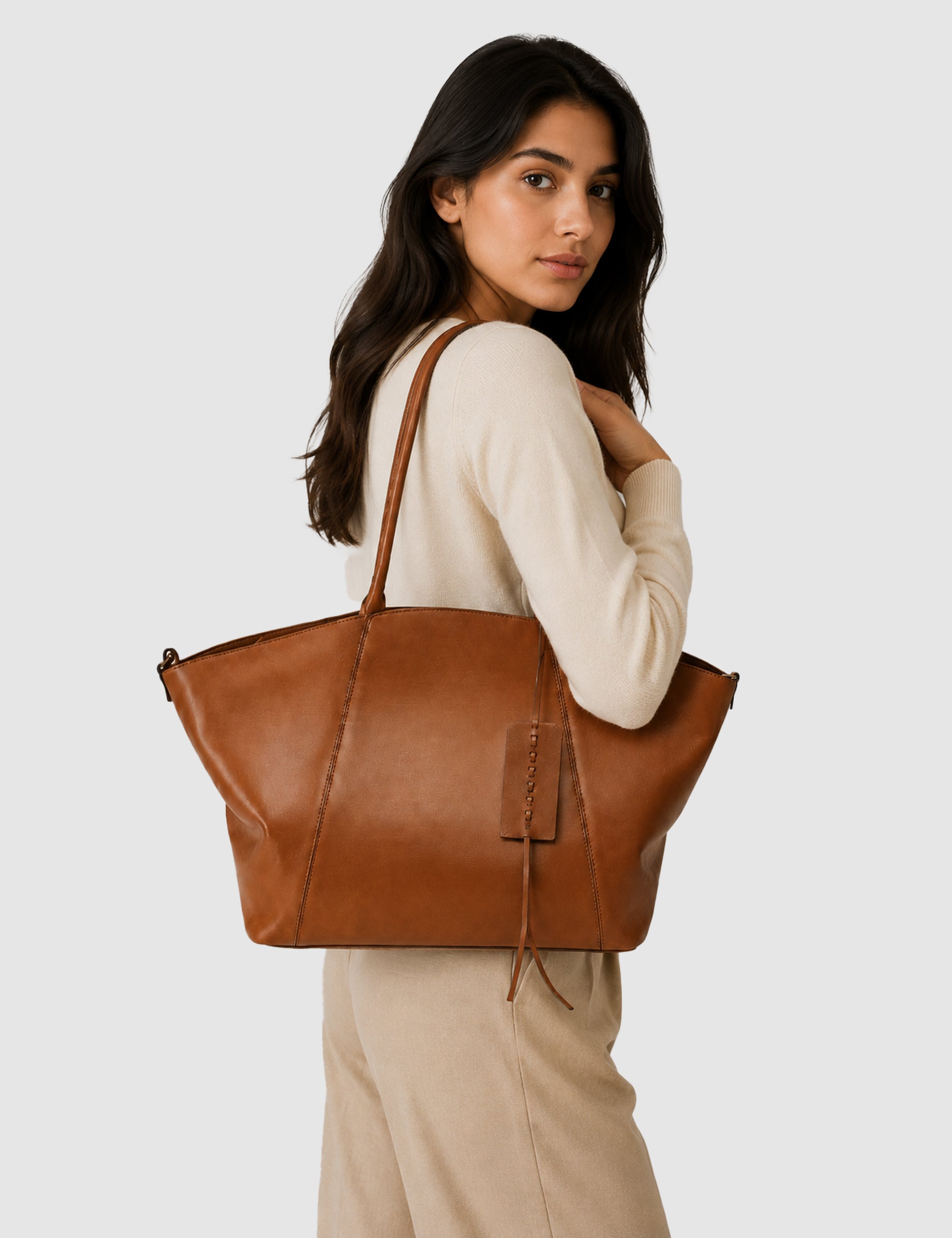 Veloa Tote - Cognac